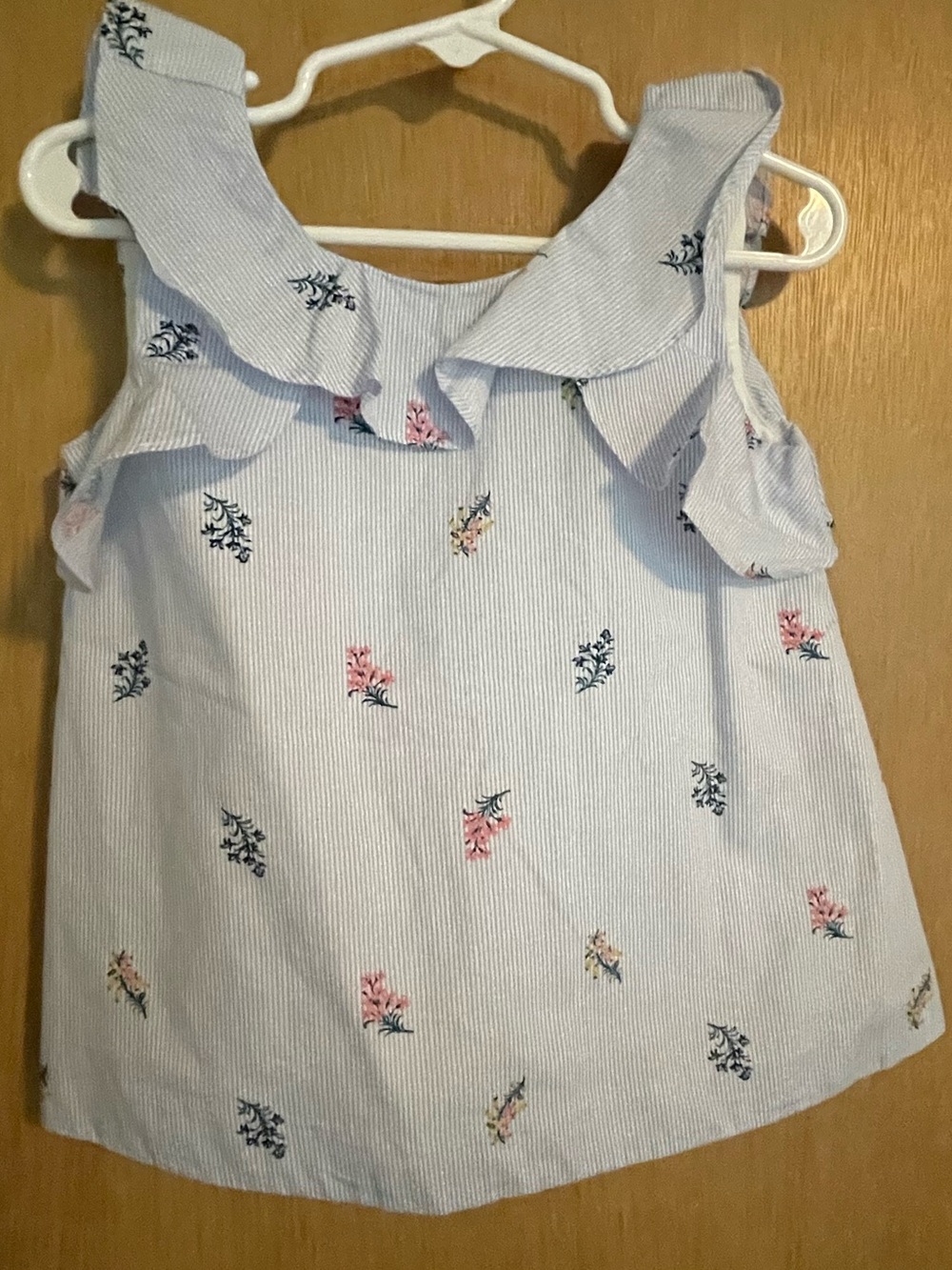 Janie & Jack Girls Pinstripe Floral Top Shirt - NEW - NWT - Size 3